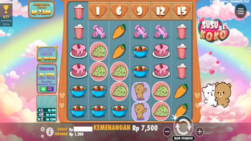 Tampilan Utama dalam Game Slot Susu & Koko