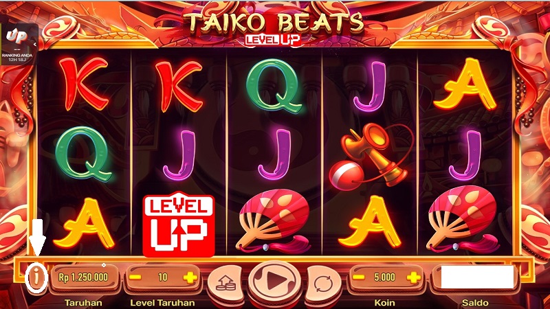 tampilan awal permainan Taiko Beats Level Up